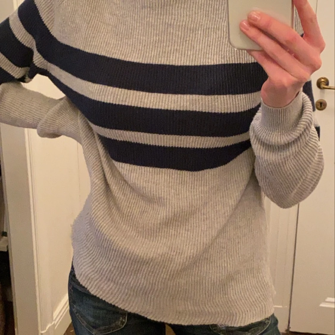 Lång stickad tröja 