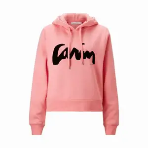 Rosa hoodie med tryck från Carin Wester köpt från Åhlens 💕 Rätt använd då en del av trycket har gått bort. Nypris: 399kr