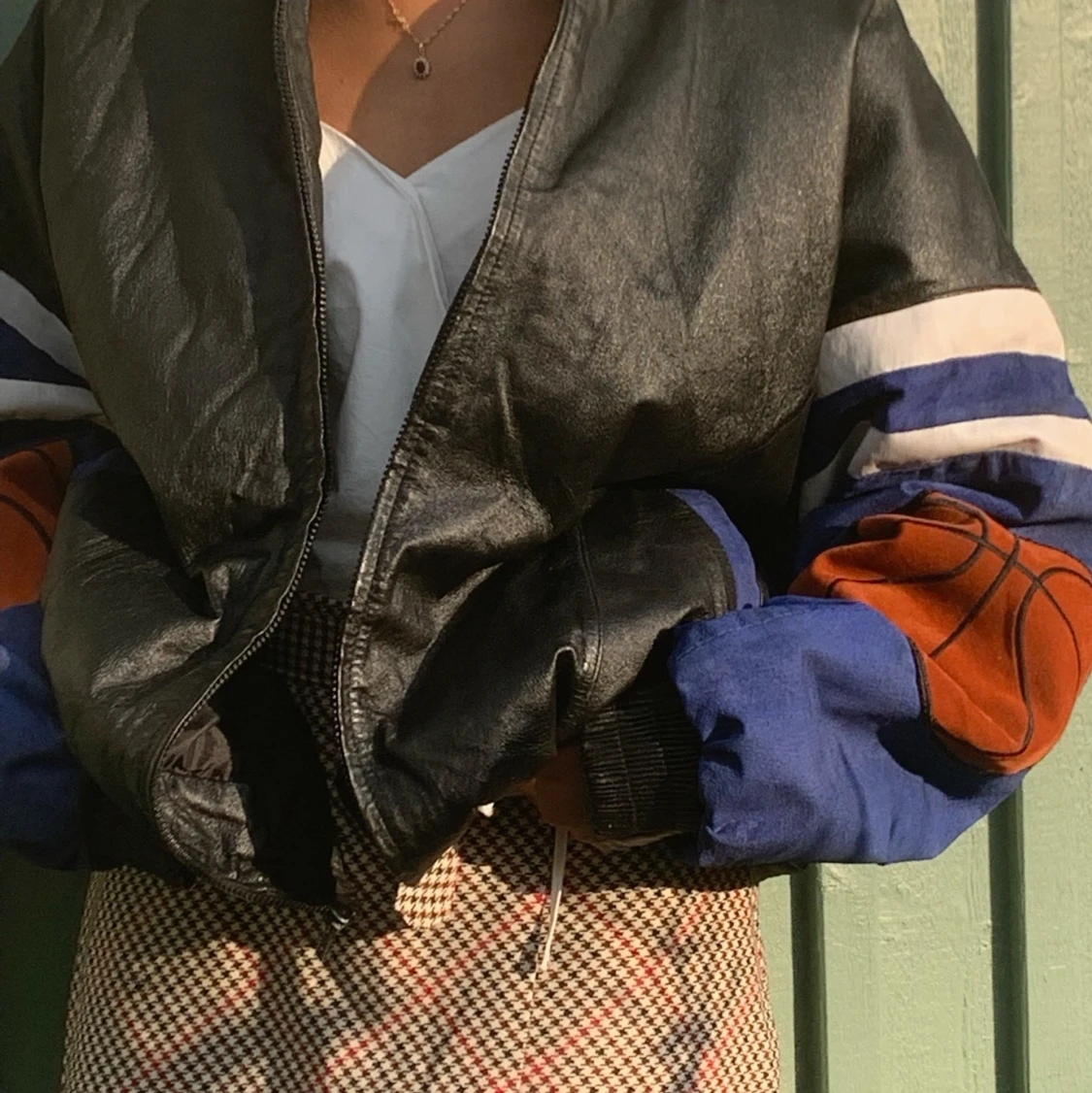 Basketjacka i läder❤️‍🔥 - 90