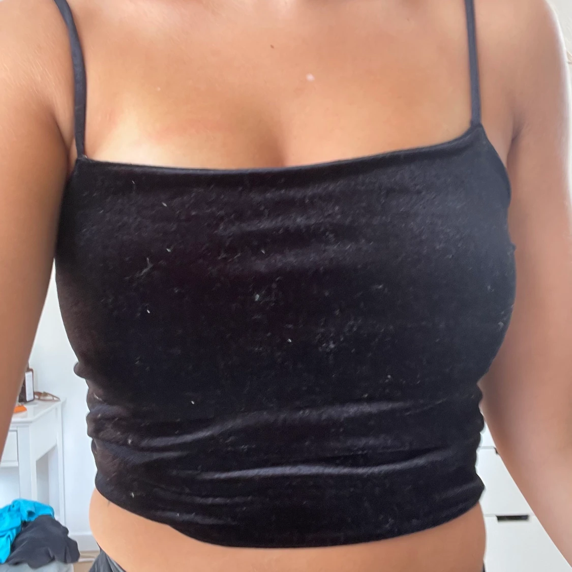 Svart sammets topp strl xs