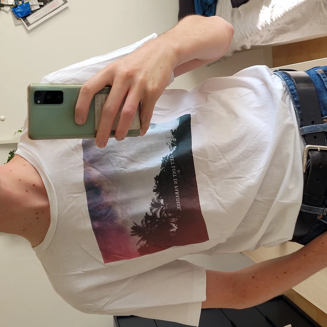 Vit T-shirt med tryck