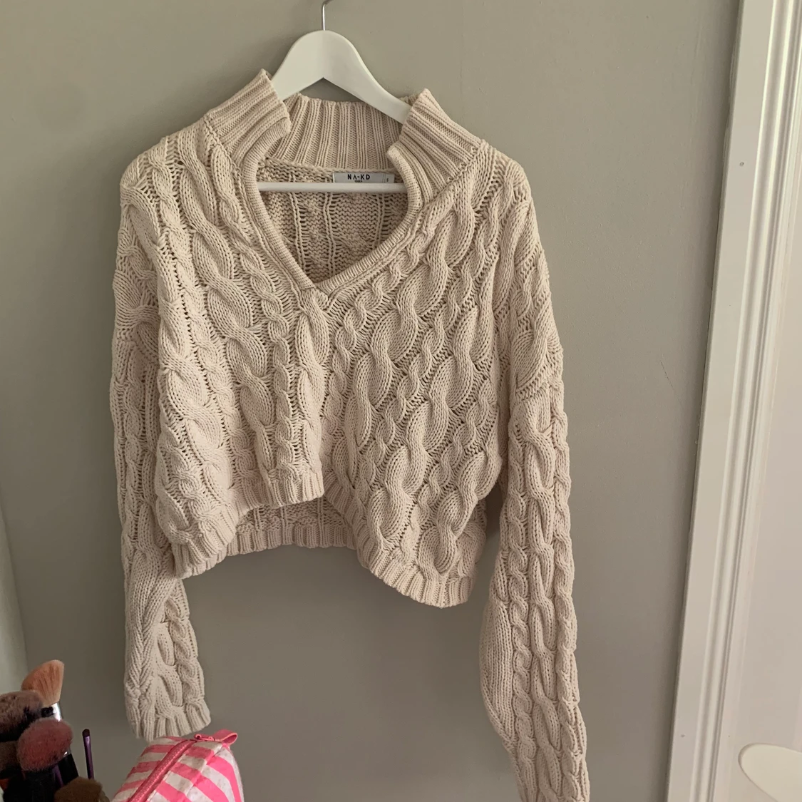 Nakd vit stickad tröja 🤍 - 90
