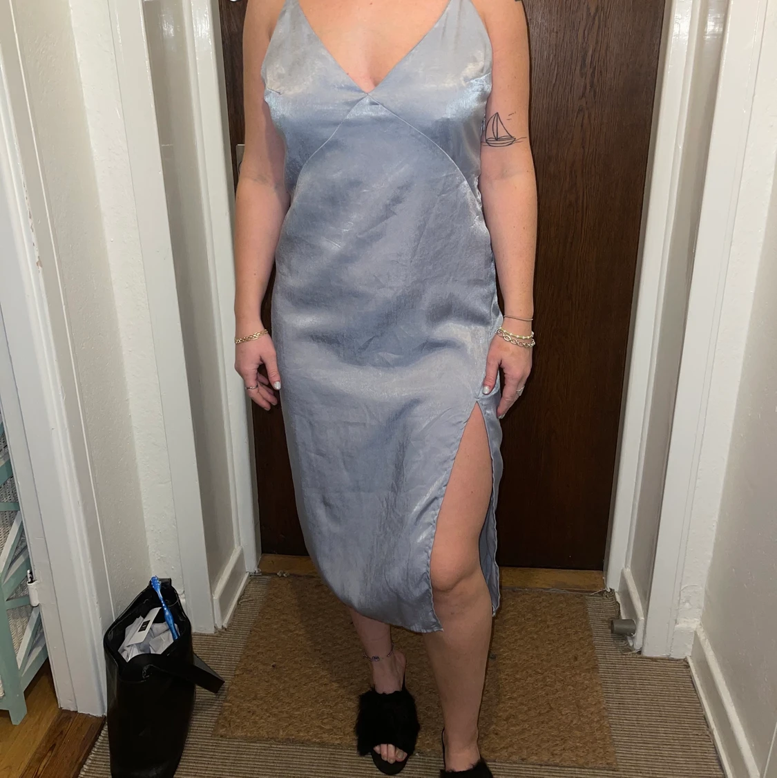 Silvrig klänning  - 90