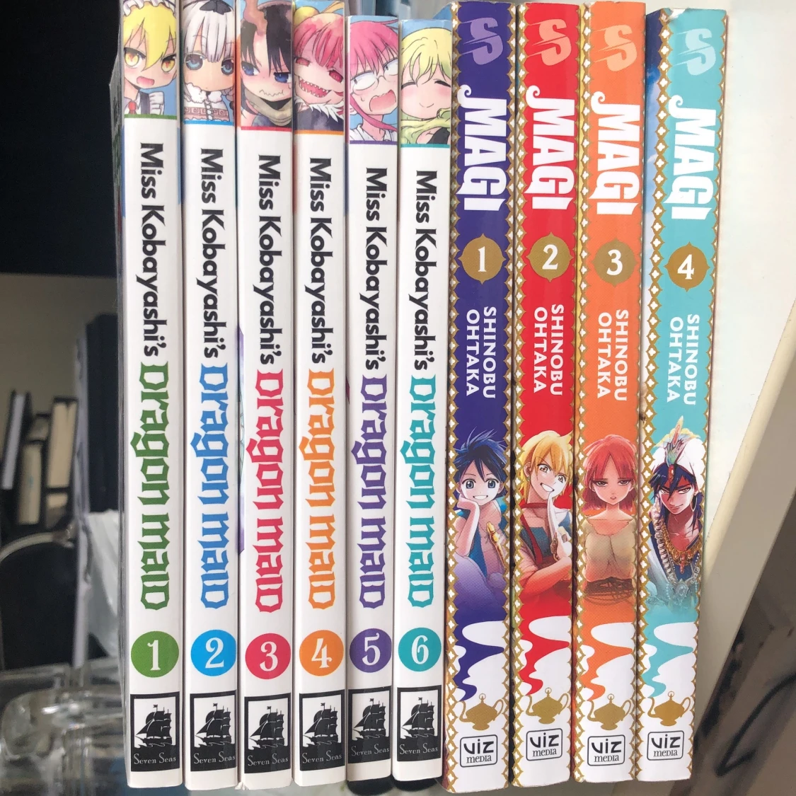Manga, magi vol.1-4, dragon Maid vol.1-6