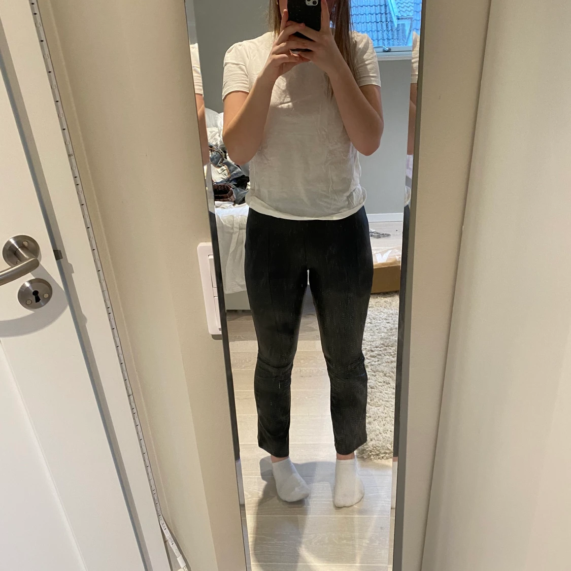 Kickflaire skinn byxor - 90