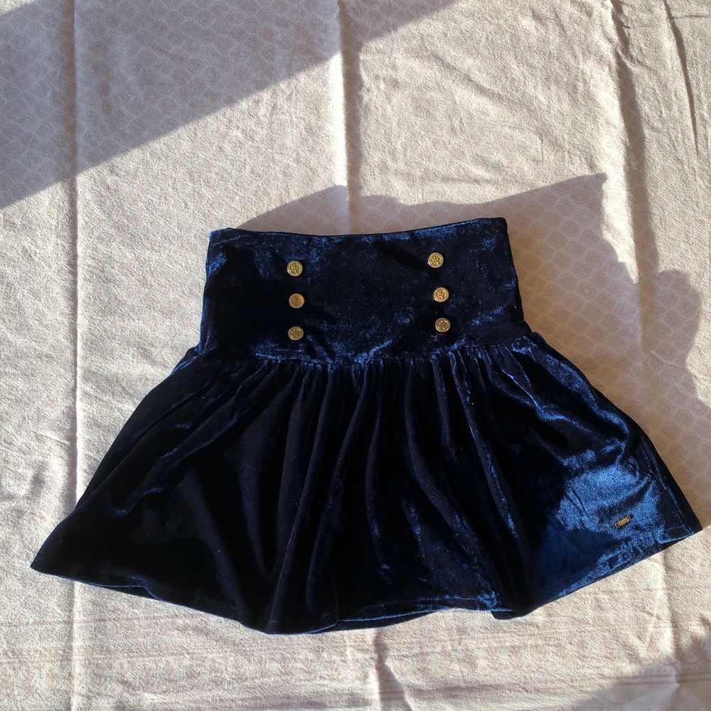 Blå sammets kjol från Hampton Republic | Plick Second Hand
