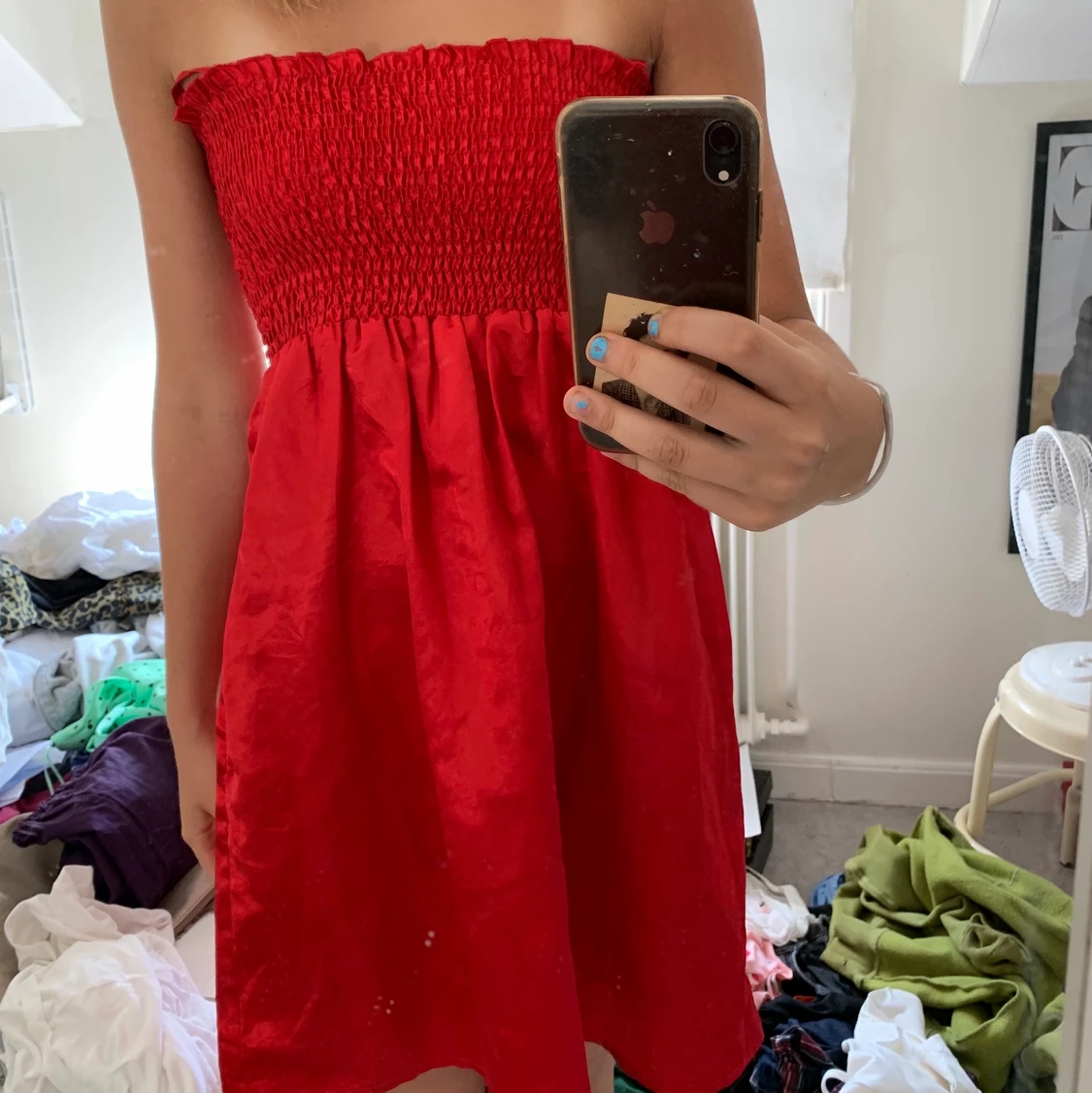 Satin klänning strl s - 90