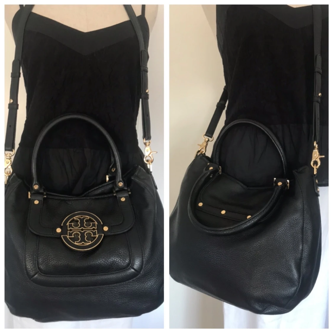 Tory Burch läder väska Amanda Hobo 