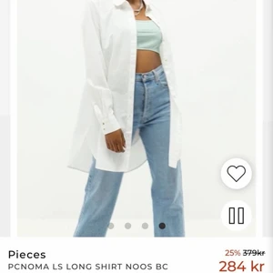 BLUS/SKJORTA - Ny skick, denna fina pcnoma ls long shirt noobs bc från Nelly, stl M, den skulle sitta oversize på mig men lite tajta på mina  armar (materialet är som andra vanliga skjortor basic, väldigt fin inför våren och massa andra)