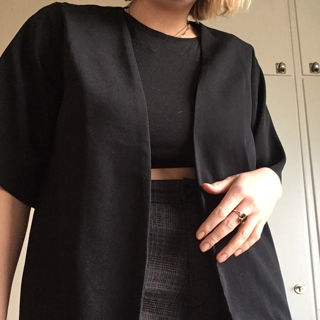 Svart overshirt/kavaj - 91