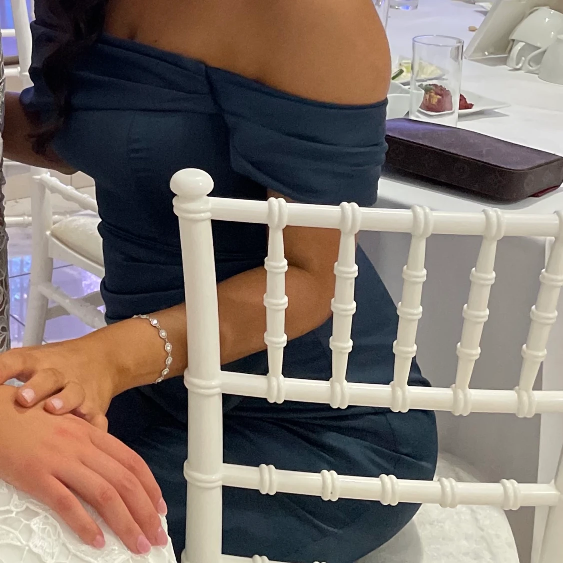 Navy (mörk blå) maxiklänning  - 90