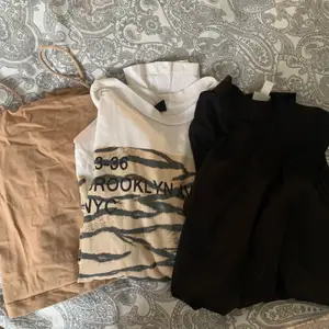 1. Beiget linne Gina Tricot, 2. T-shirt, gina tricot, 3. Linne-body med polo H&M, alla kläder strl XS/S 