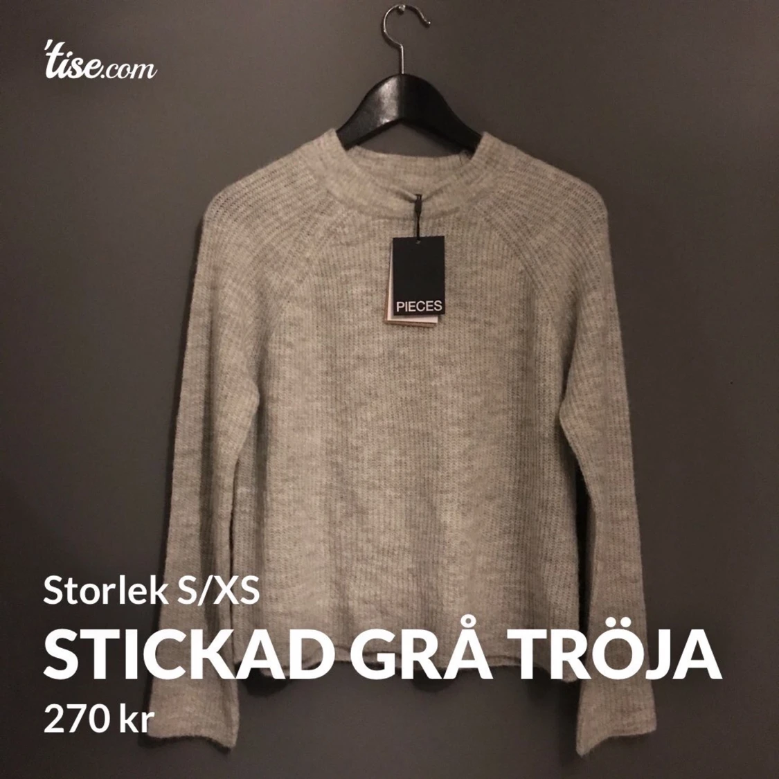 Grå stickad tröja 