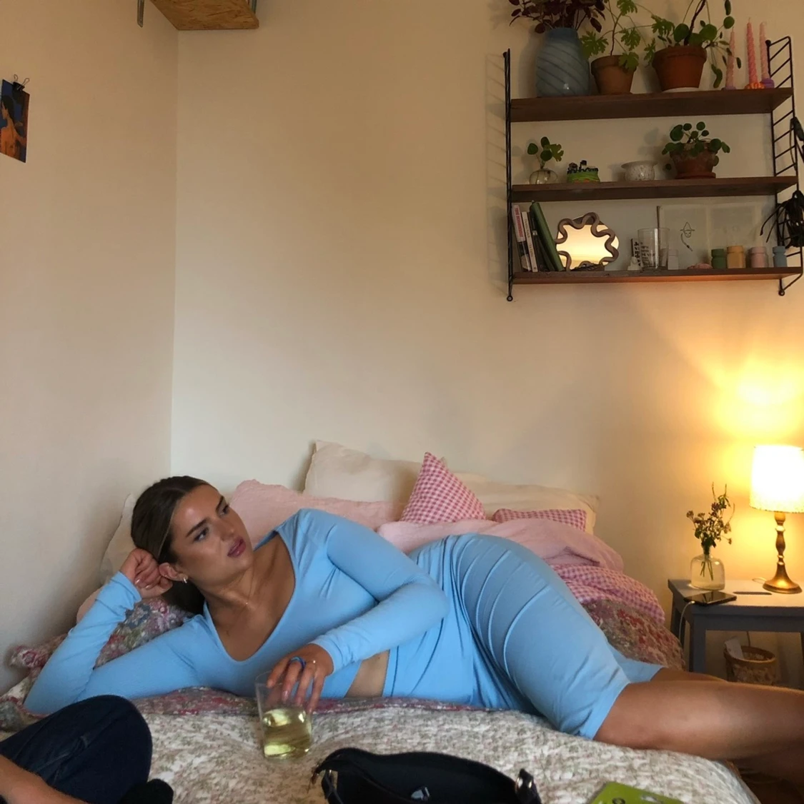 Babyblått set  - 90