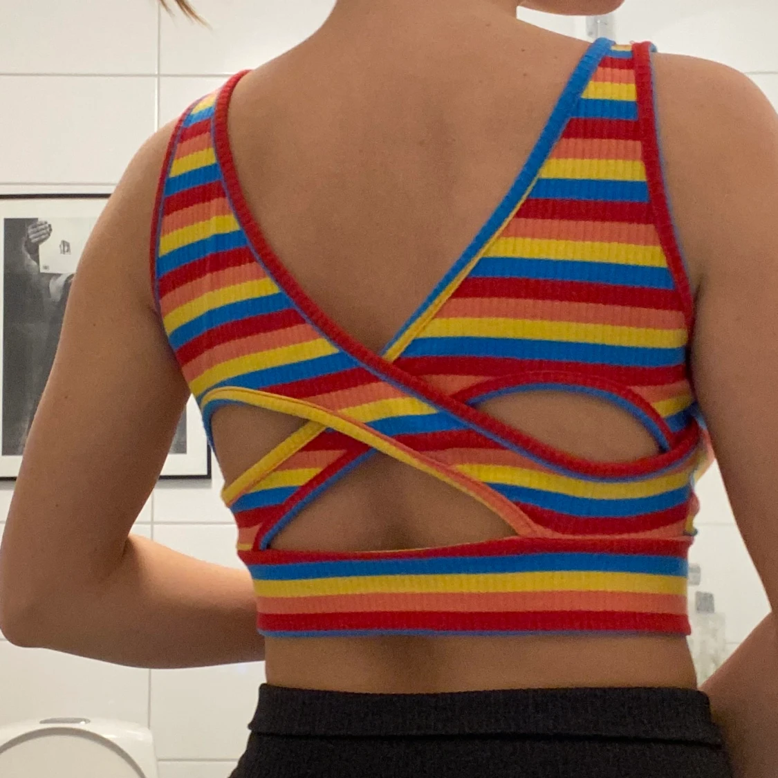 Regnbågs-croptop🌸 - 91