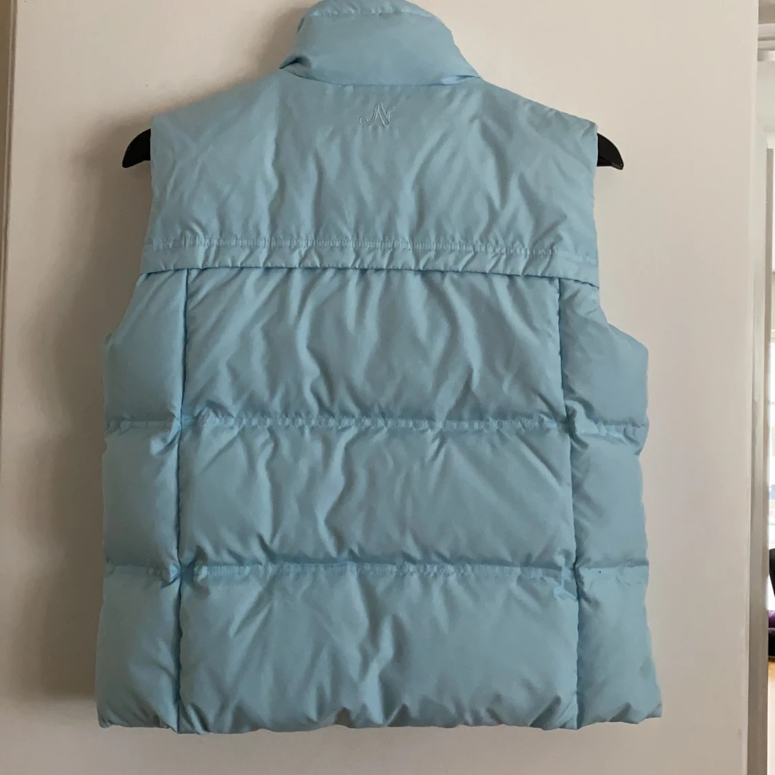 Babyblå dunväst äkta dun - 90