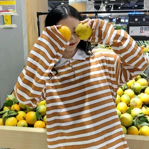 oversized striped shirt - oversized randig tröja i gul, bra skick!!