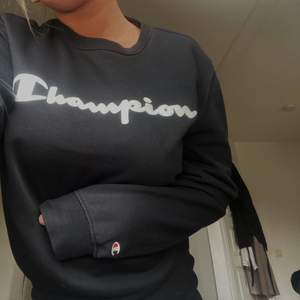 En svart Champion sweatshirt! Superskön och mysigt oversized sweatshirt som klär till allt. Säjer den då den ej kommer till användning längre. Nypris 800kr (Köparen står för frakt)💕💕