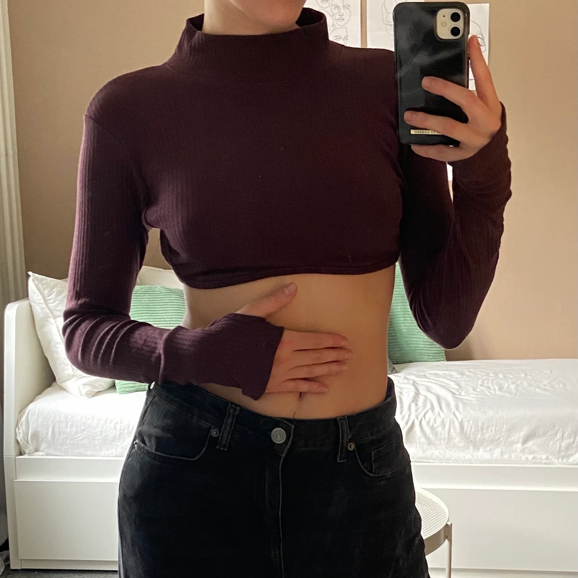 Långärmad croptop.  - 90