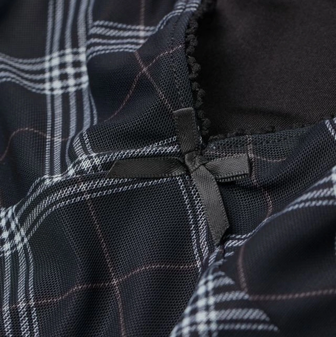 rutig meshklänning - 91