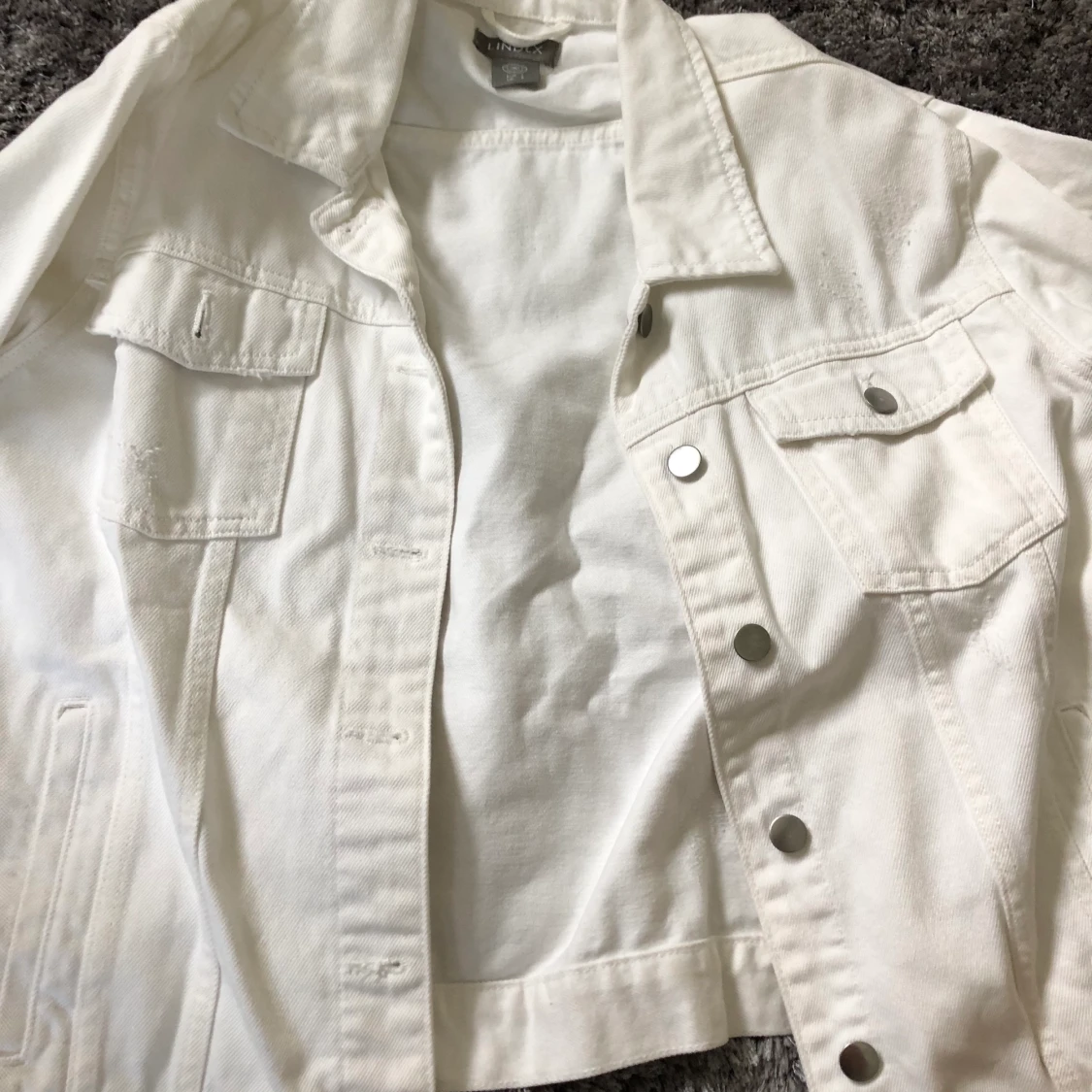 Vit jeansjacka  - 90