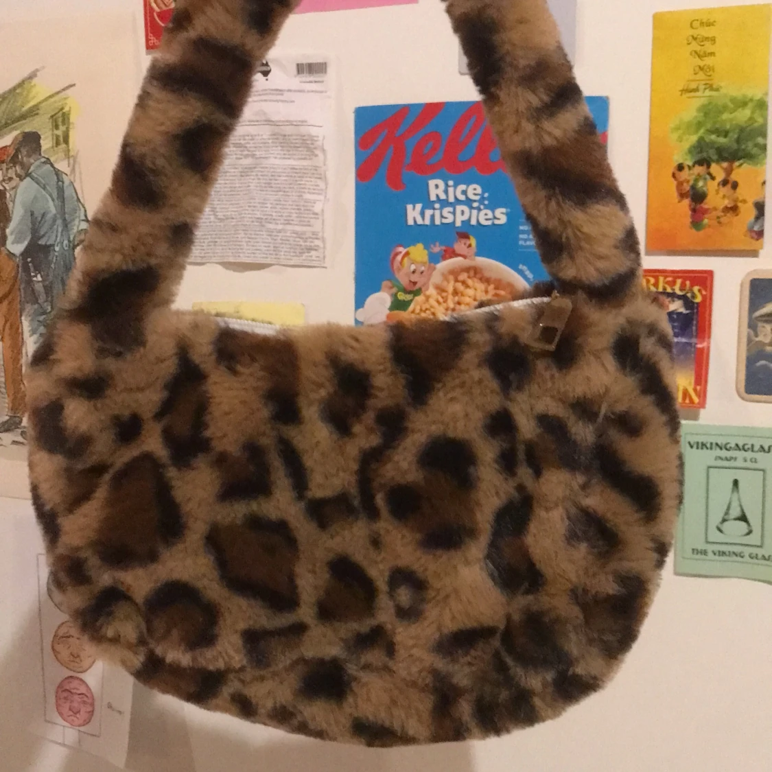 y2k cheetah print baguette - 90