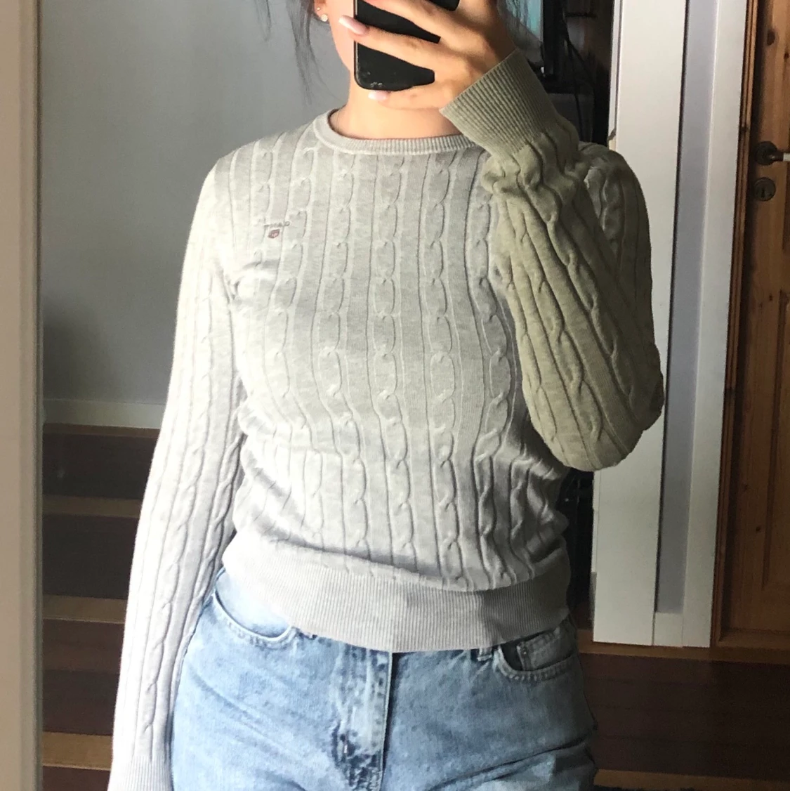 Kabelstickad tröja