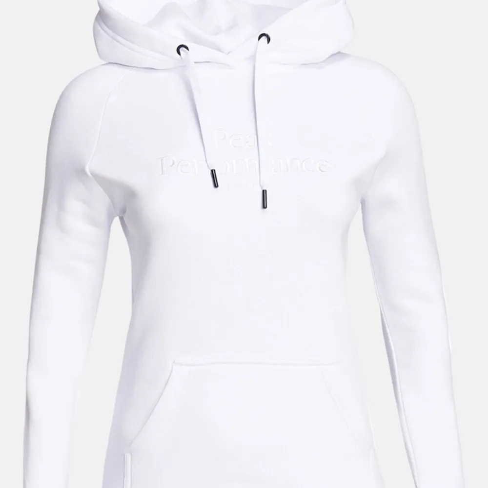 Vit hoodie använd en gång pga för kort i ärmarna för mig. nypris 1100kr, mitt pris 700kr. Hoodies.