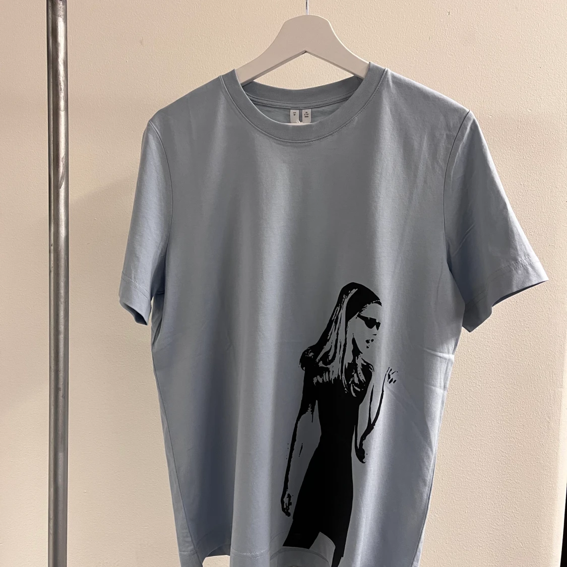 Screenprint t-shirt, Ljusblå 001 - 90