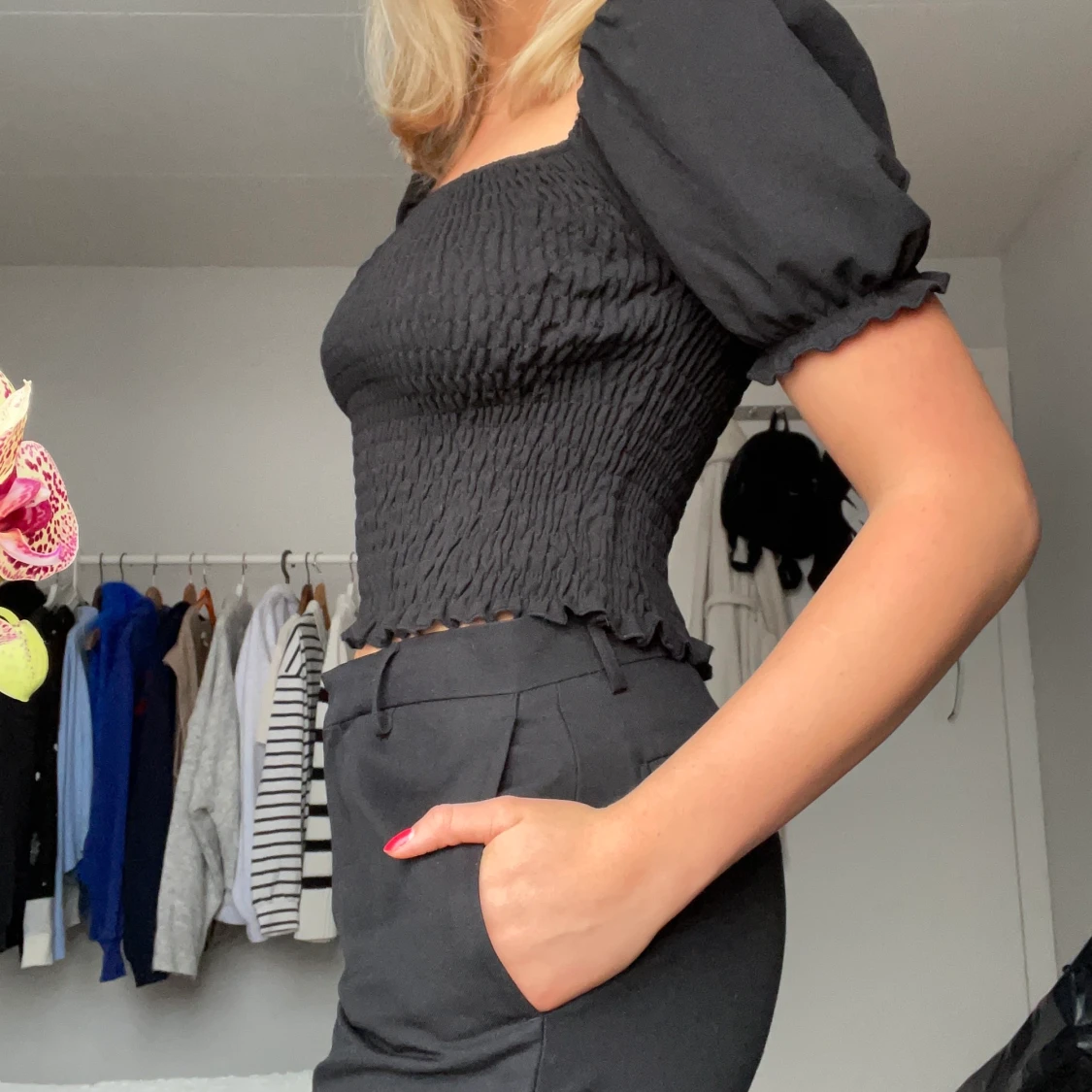 Svart topp strl M - 90