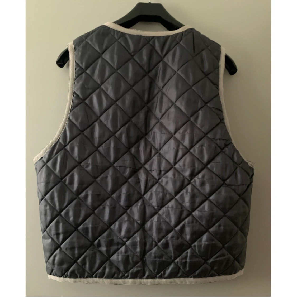 Vintage väst quiltad blå puffer - 91