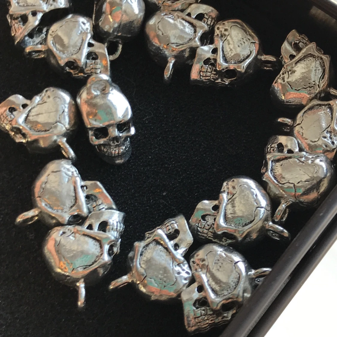 Silver dödskalle berlock MADE IN USA - 91