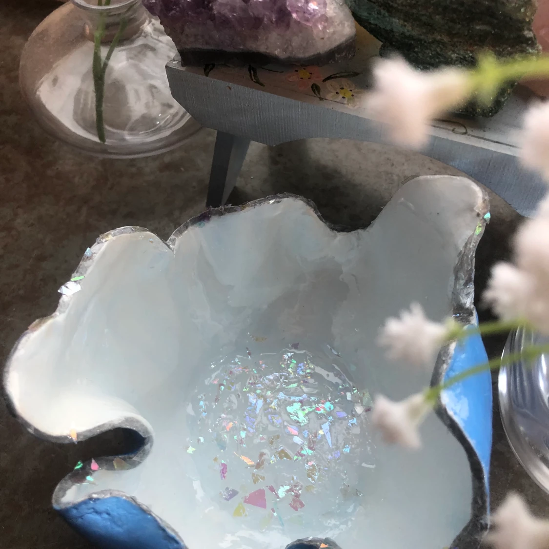 Egengjord skål på självtorkade lera🧿🔮 - 90