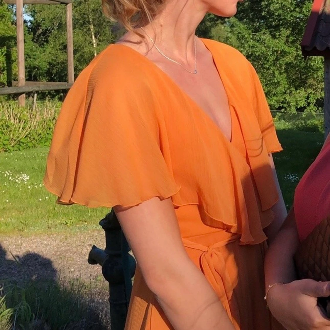 Orange långklänning🧡
