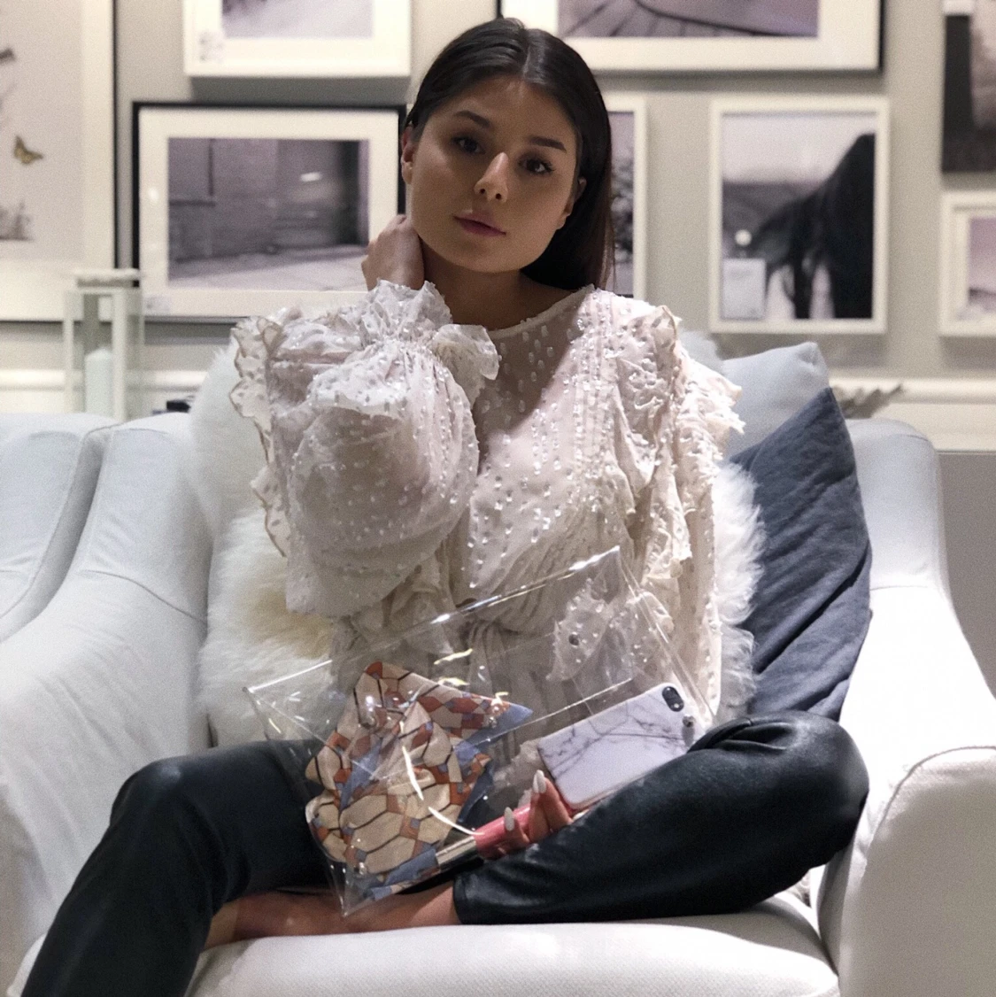 Genomskinlig clutch - 91