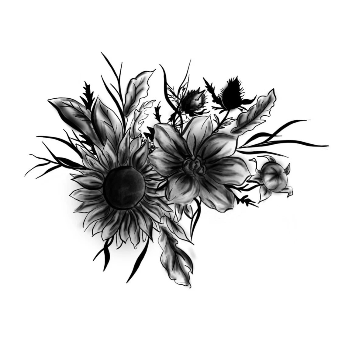 stor blombukett  - 90