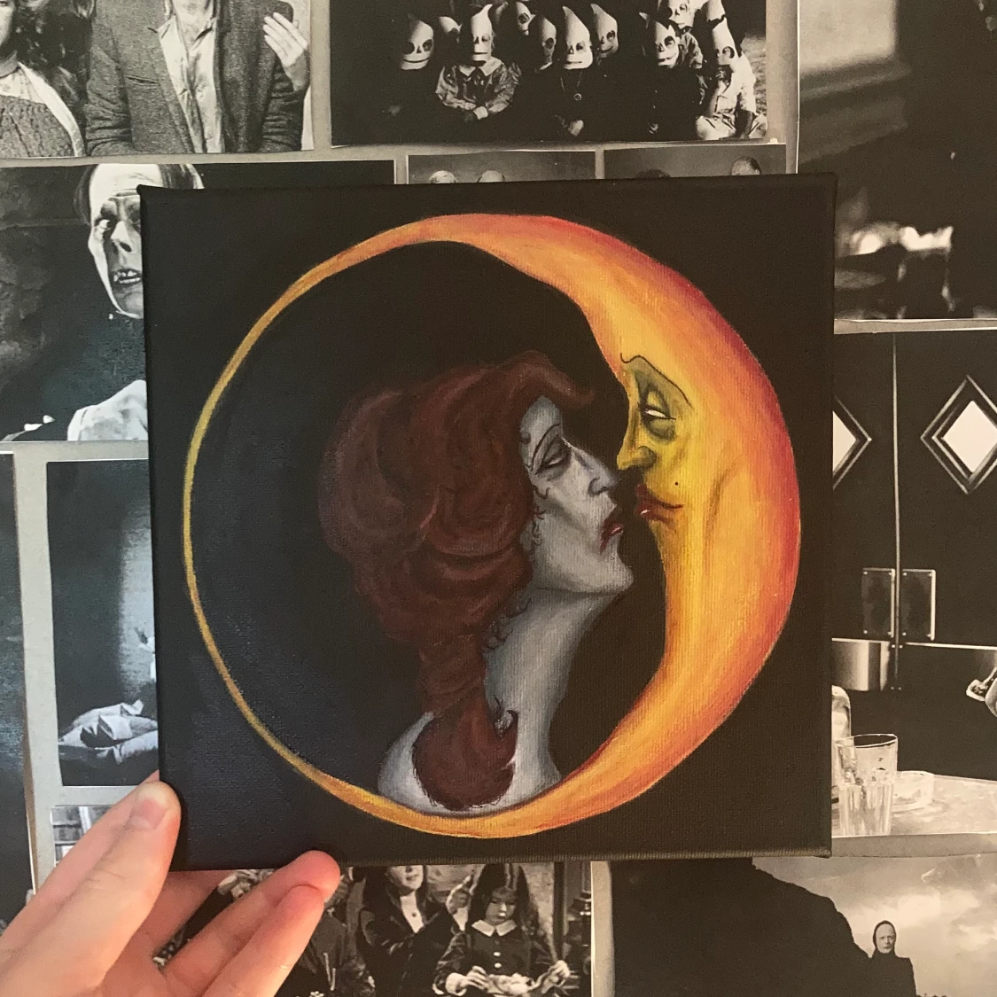 Handmålad tavla i akryl 20x20 - 91