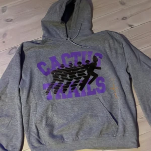 Travis Scott hoodie - Grå hoodie från Catus Jack/Travis Scott. Cond 6/10, det svarta trycket är lite sliten. Size medium. Köpare står för frakt