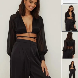 Fest topp  - Snygg topp i satin, använd 1 gång , ord pris 549kr