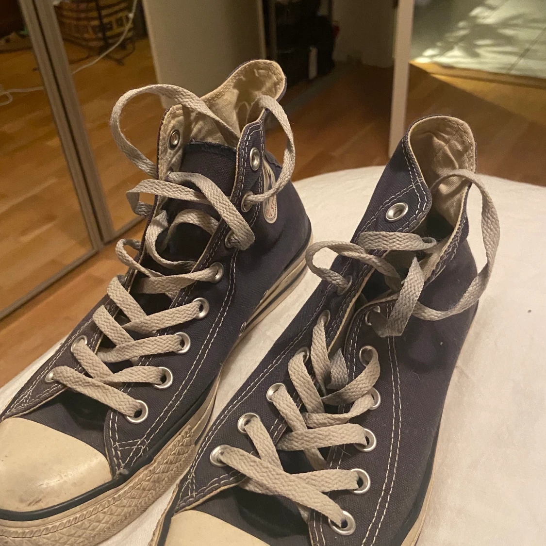 Grå/Blå converse - 91