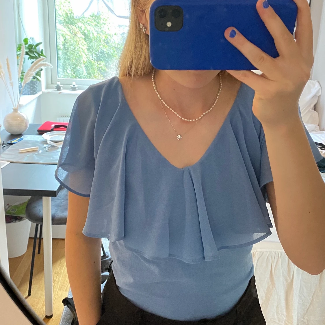 Ljusblå blus🤍
