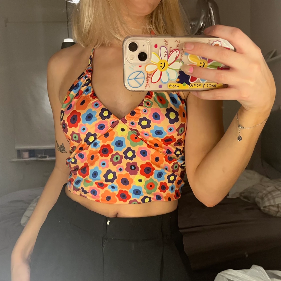 Mönstrad färgglad topp - 90