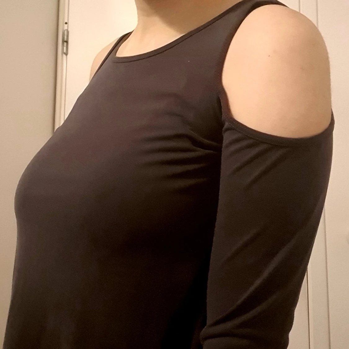 Bershka mörkgrå blus med bara axlar - 91