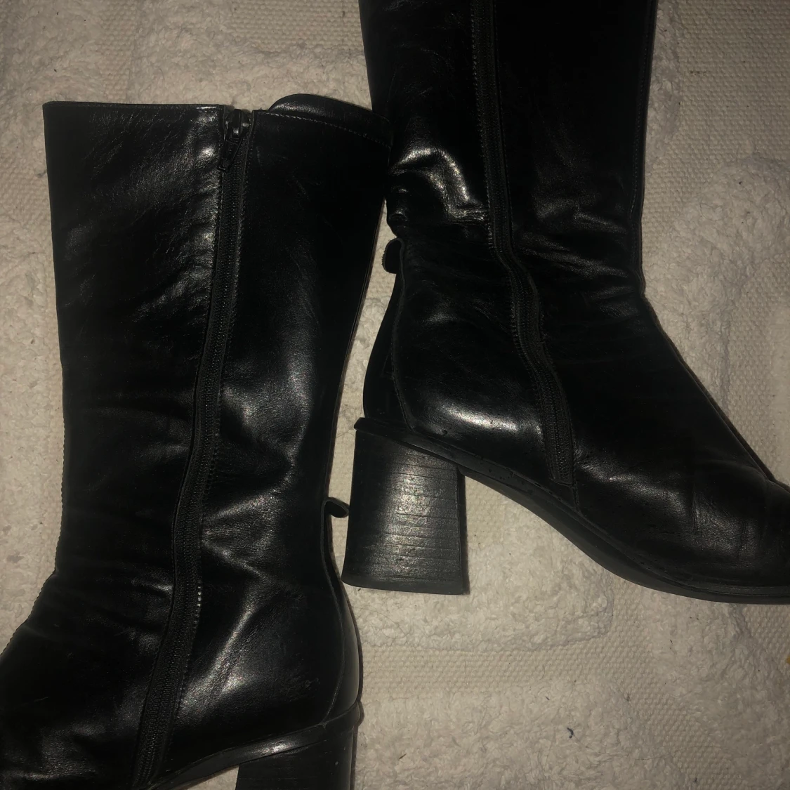 Black Leather Boots - 90