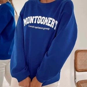 blå sweatshirt - blå sweatshirt från shein, lite nobrig, ganska använd.