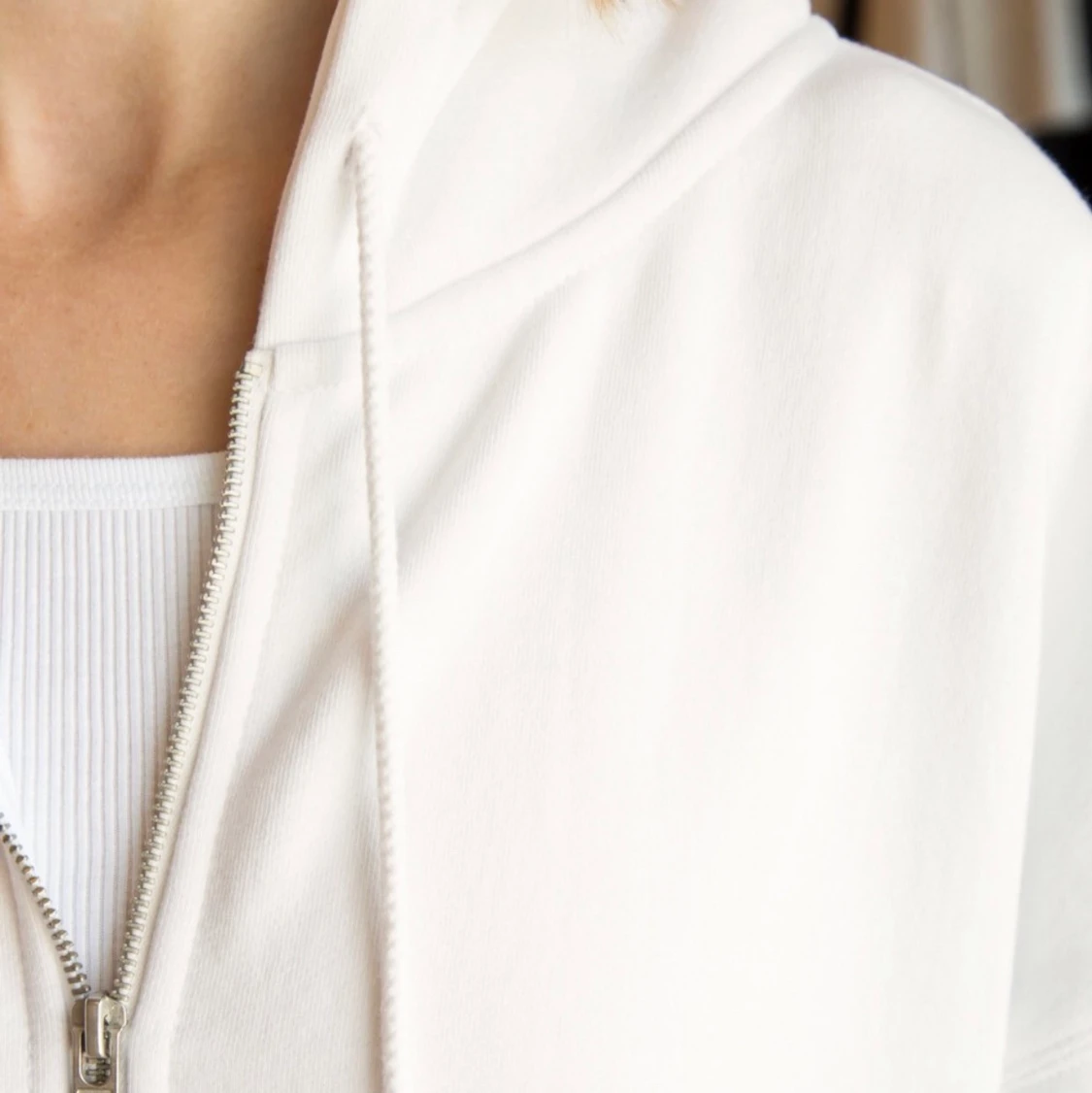 Vit Brandy Melville Hoodie❤️ - 90