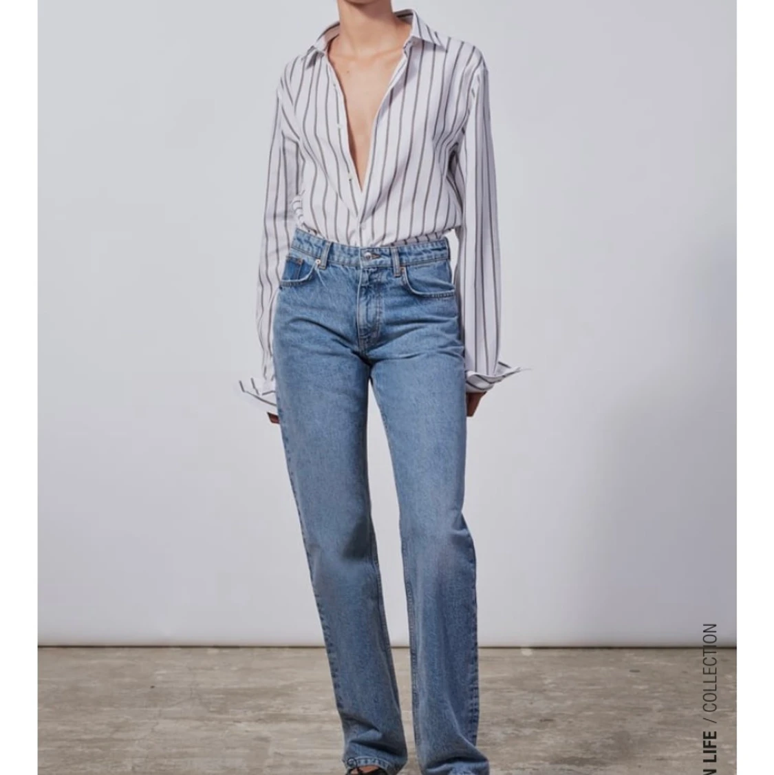 Zara jeans mid rise straight 