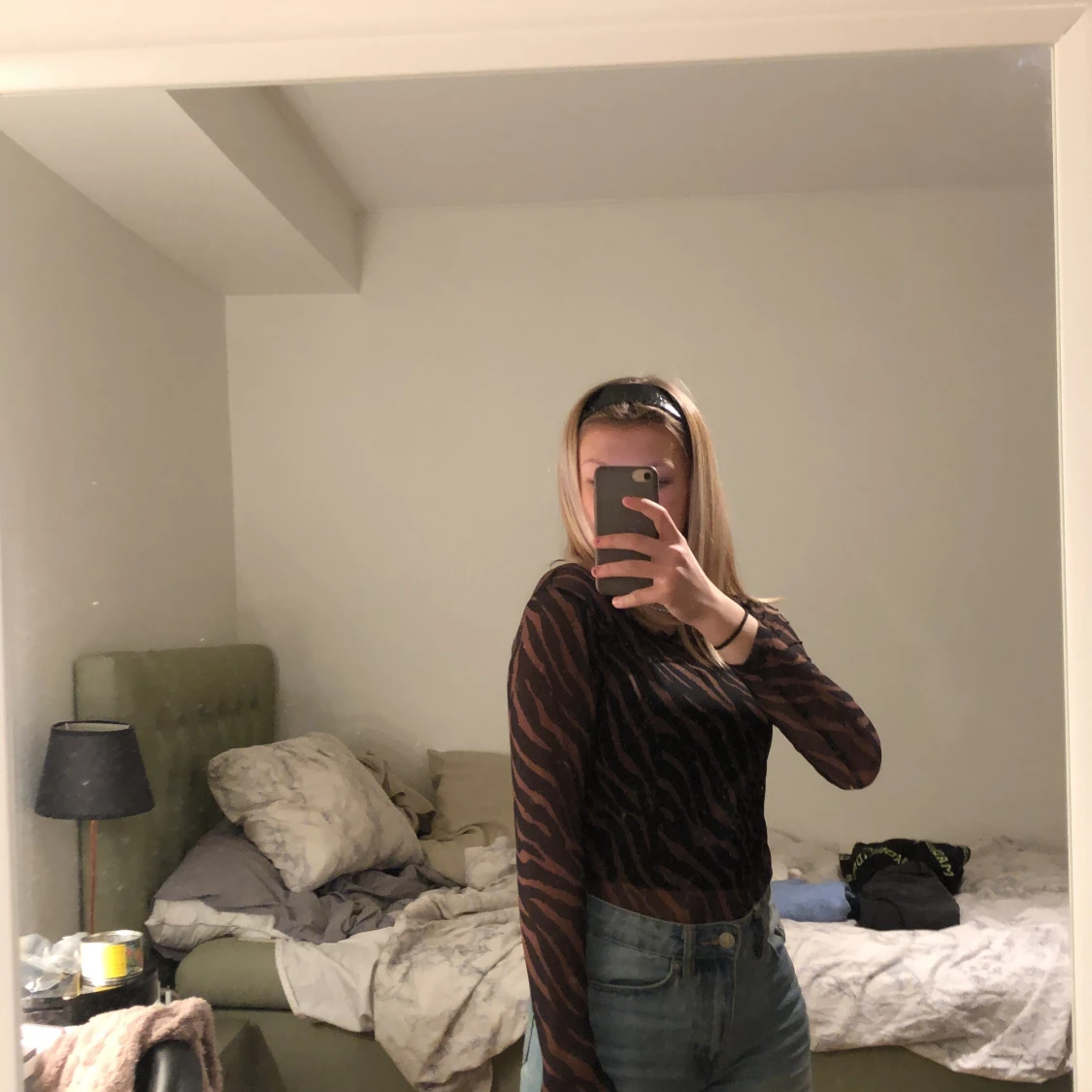 Zebra mönstrad tröja strl xs