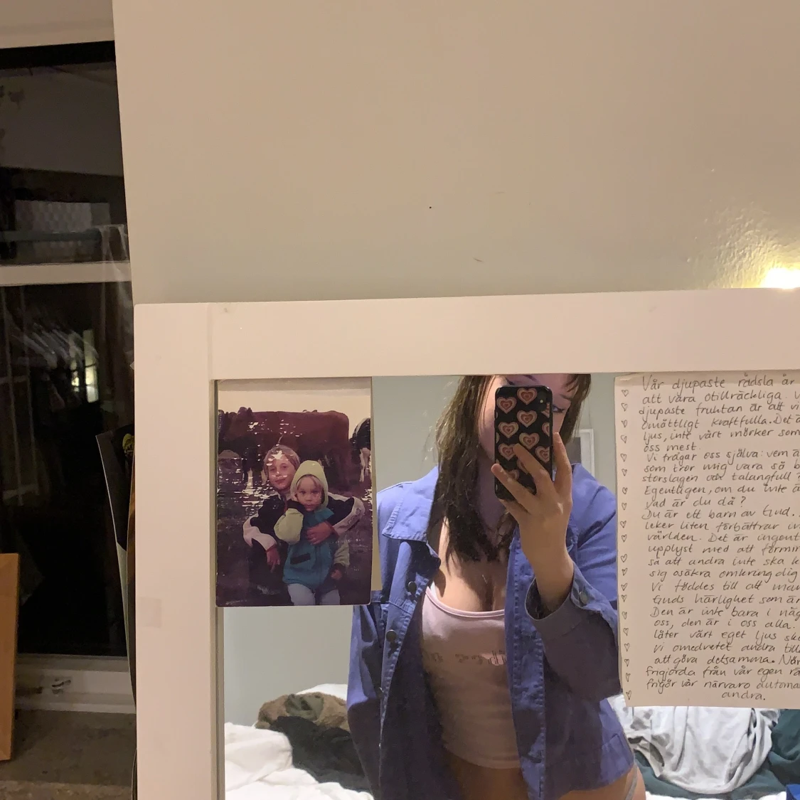 Lila jeansjacka - 90