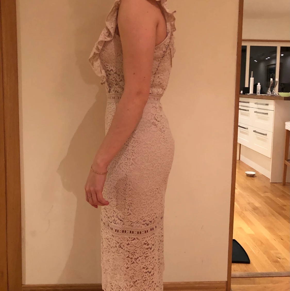 Rosemund spetsklänning, puderrosa - 90